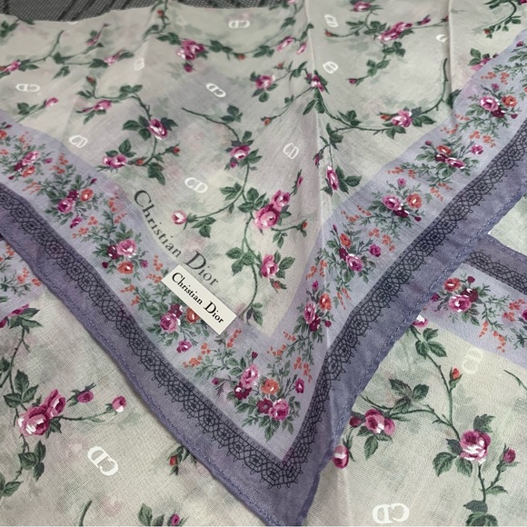 Christian Dior Floral Mini Scarf - Picture 3 of 8